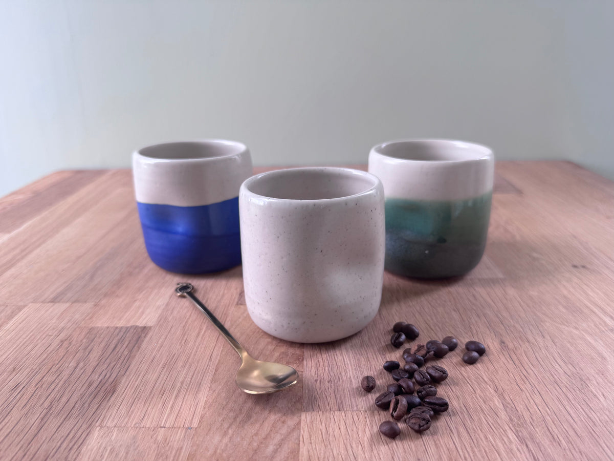 Handmade Ceramic Dimple Cup in Cream