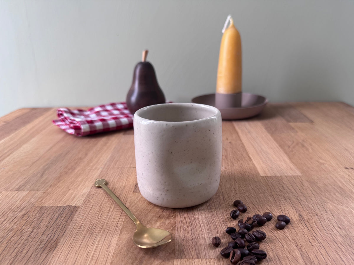 Handmade Ceramic Dimple Cup in Cream