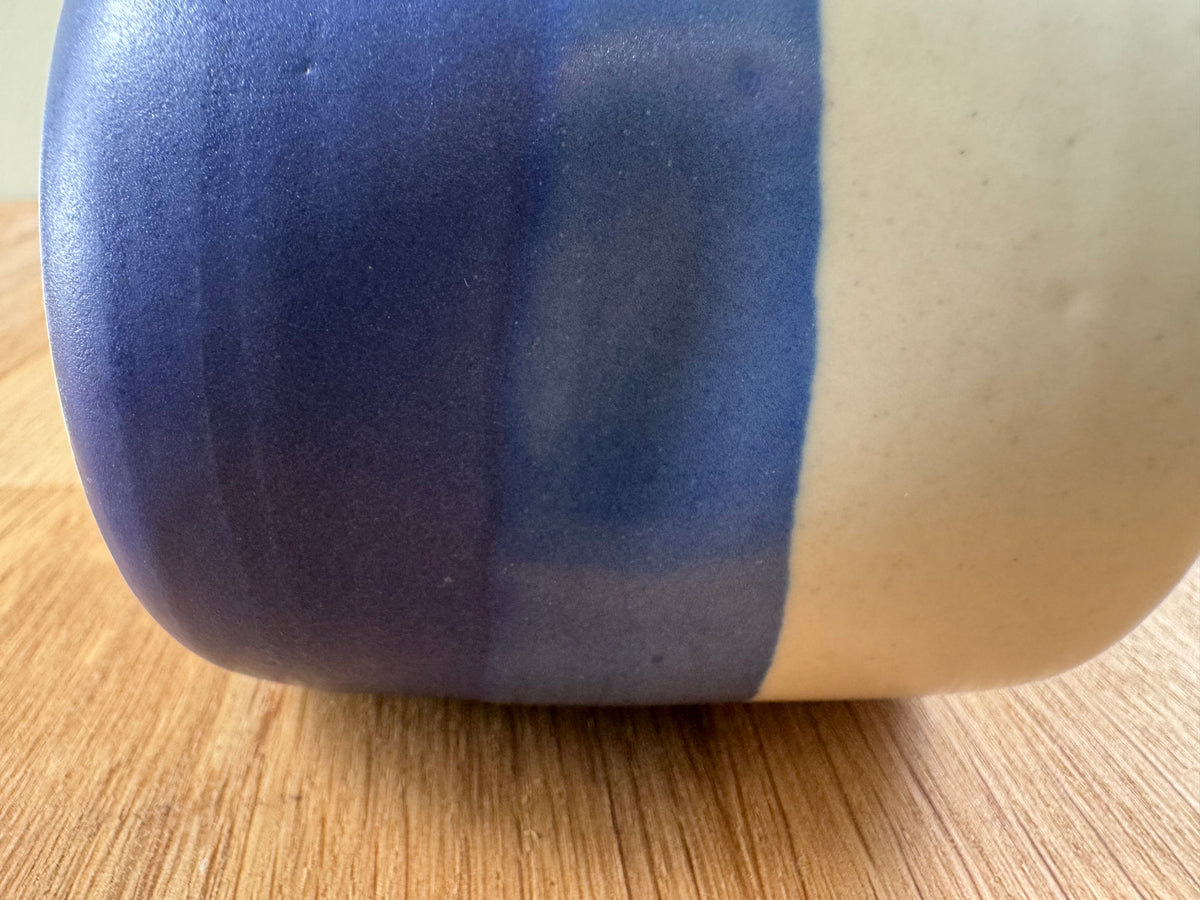 Handmade Ceramic Dimple Cup in Blue and White